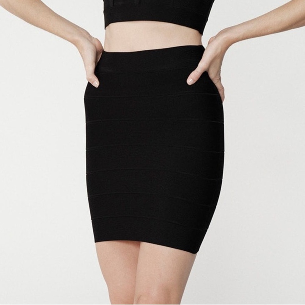 BCBG MAXAZRIA Simone Textured Power Skirt XS